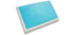Classic Brands Reversible Cool Gel and Memory Foam Double-Sided Pillow, Soft and Comfortable Orthopedic Support, Standard